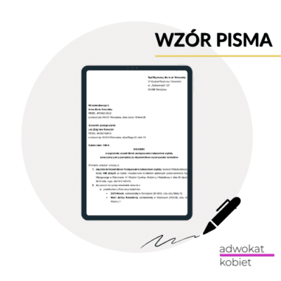Wniosek o zagrożenie karą pieniężną za niewykonywanie kontaktów z dzieckiem - WZÓR
