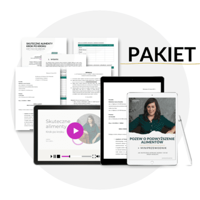 Pozew o podwyższenie alimentów - PAKIET Z WEBINAREM