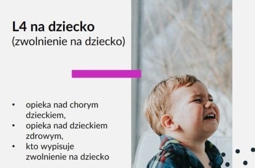 Tekst na grafice: Adwokat Kobiet. L4 na dziecko. Zwolnienie na dziecko. Opieka nad chorym dzieckiem, opieka nad dzieckiem zdrowym, kto wypisuje zwolnienie na dziecko. Na zdjęciu płaczące dziecko.